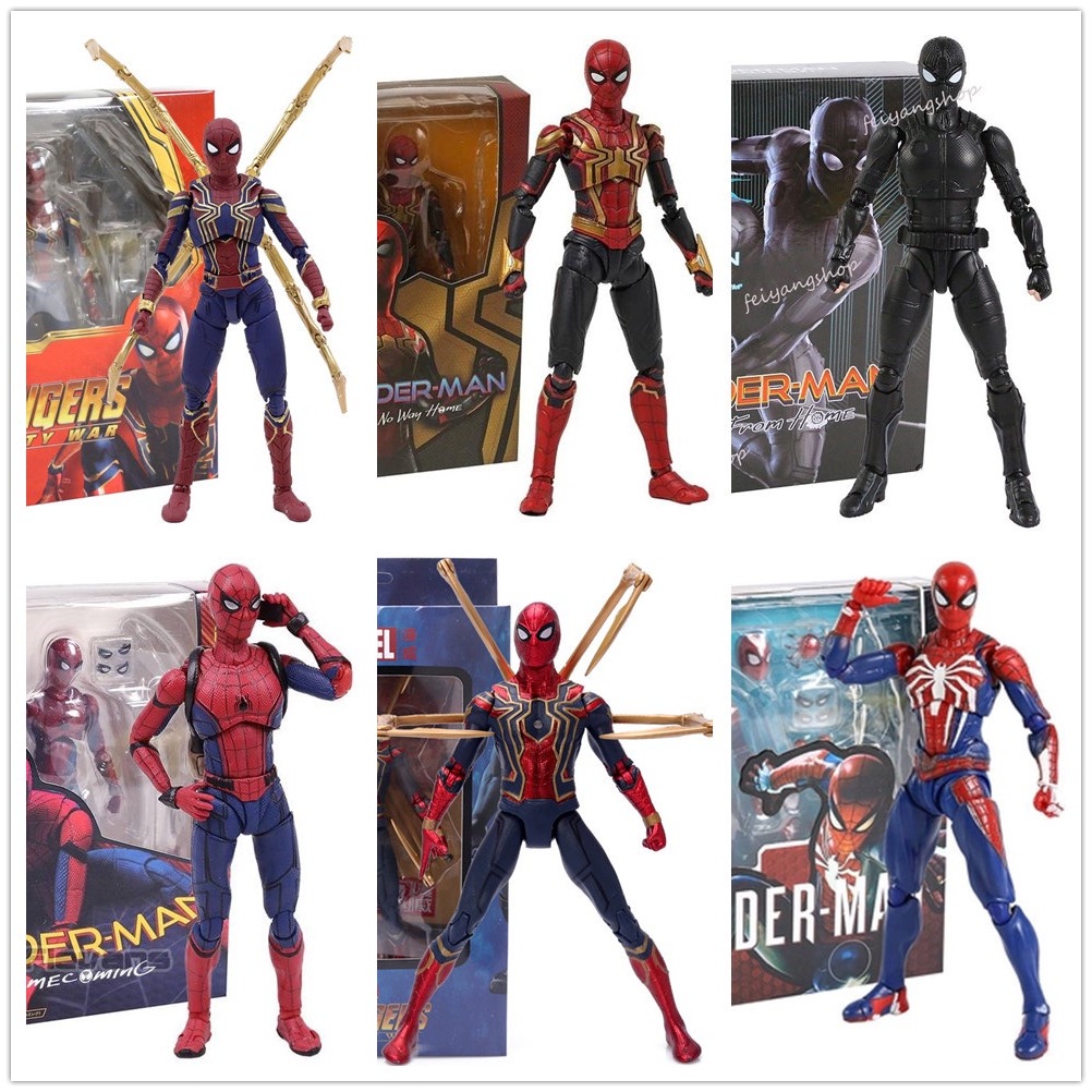 15cm SpiderMan Articulado Action Figure Doll Spider Man Ps4 Shf Figure