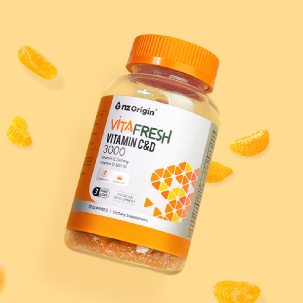 NZ Origin Vitafresh mandarin orange jelly Vitamin C & Vitamin D 3000mg ...