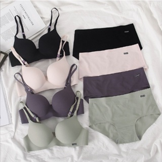 Women Cotton Push Up Bra Set Lingerie Underwear Bralet Set bra and panty  set 