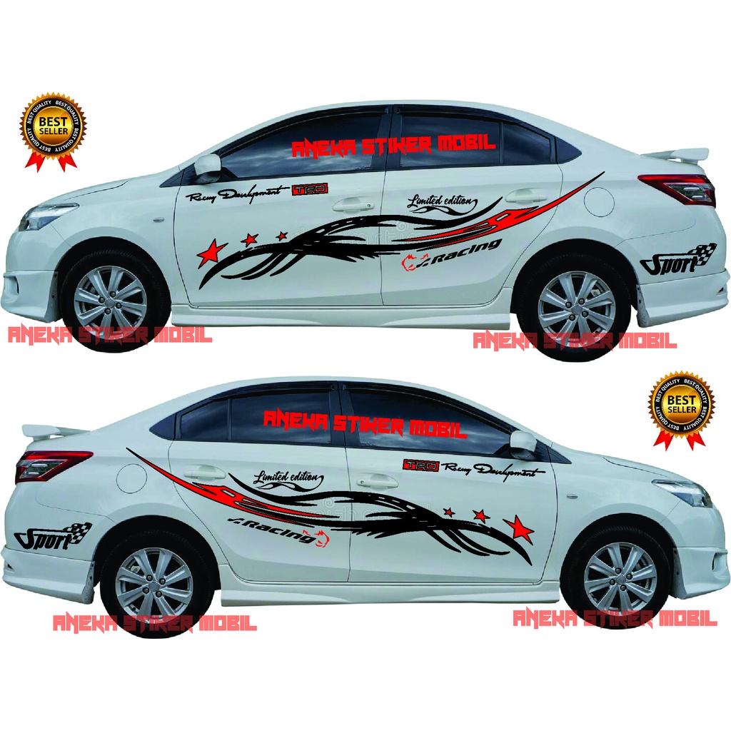 Vios Sedan Car Stickers Vios Cutting Stickers Toyota Vios Side Body ...