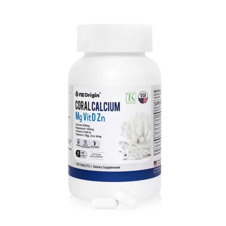 [Calcium, Magnesium, Vitamin D, Zinc] NZ Origin Coral Calcium Mg VitD Zn (1,600Mg x 120 Tablets