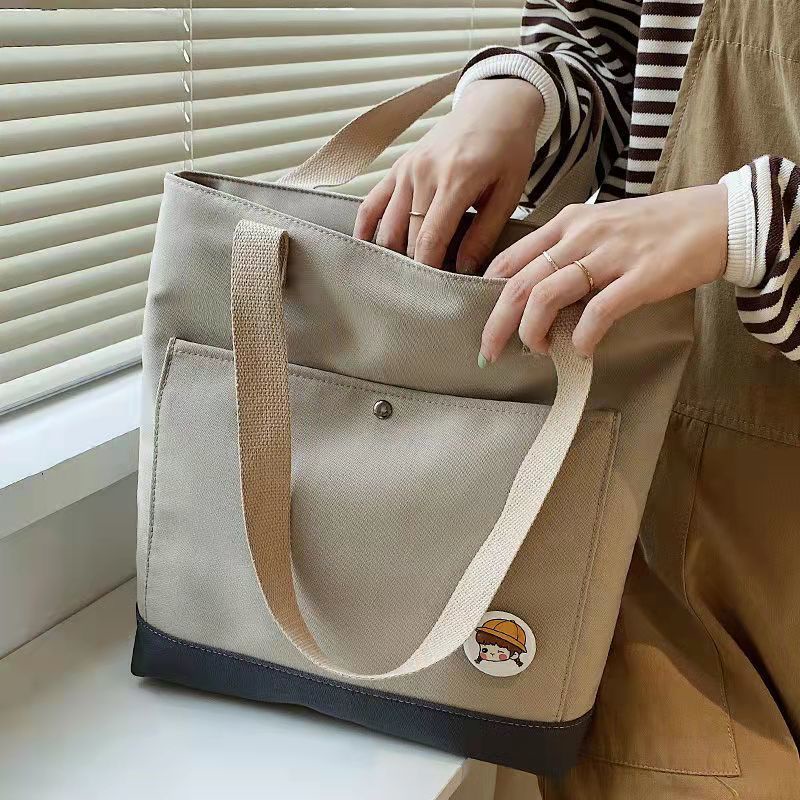 Japanese Canvas Bag Tote Shoulder Bag Handbag The Single Shoulder Bag One Shoulder Canvas Bag Women's Fashion Shoulder Bag Canvas Tote Bag