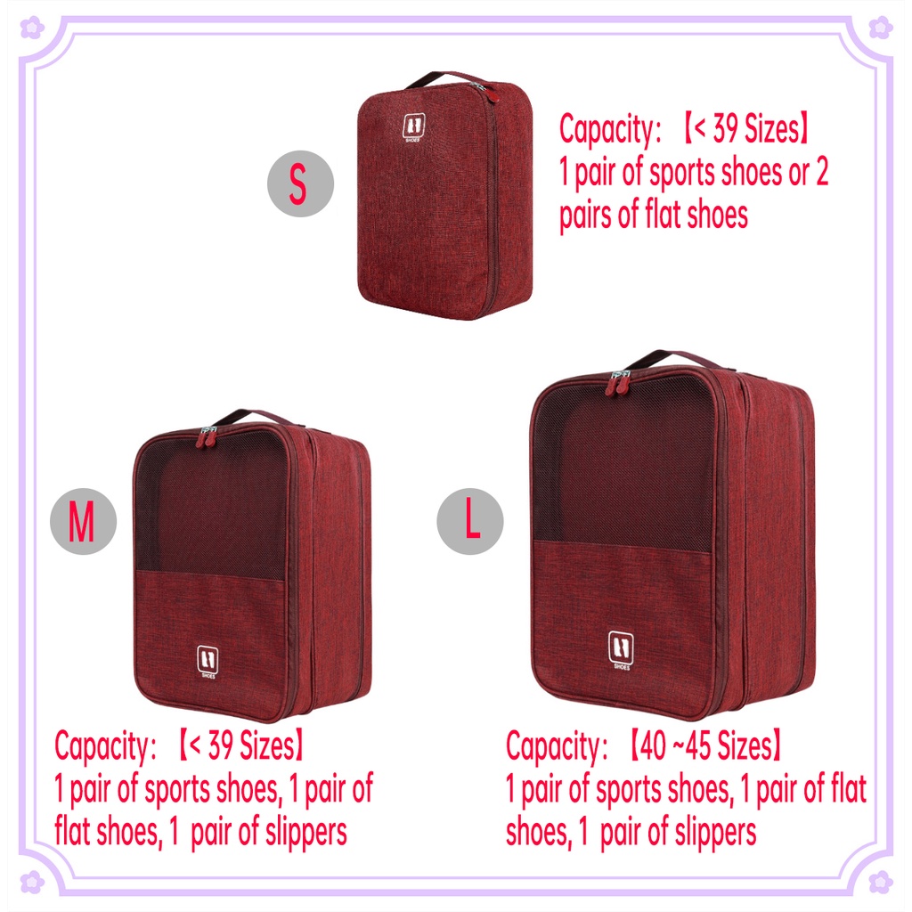 Travel Shoe Bags, Large Shoe Bag Holds Pair of Shoes for Travel