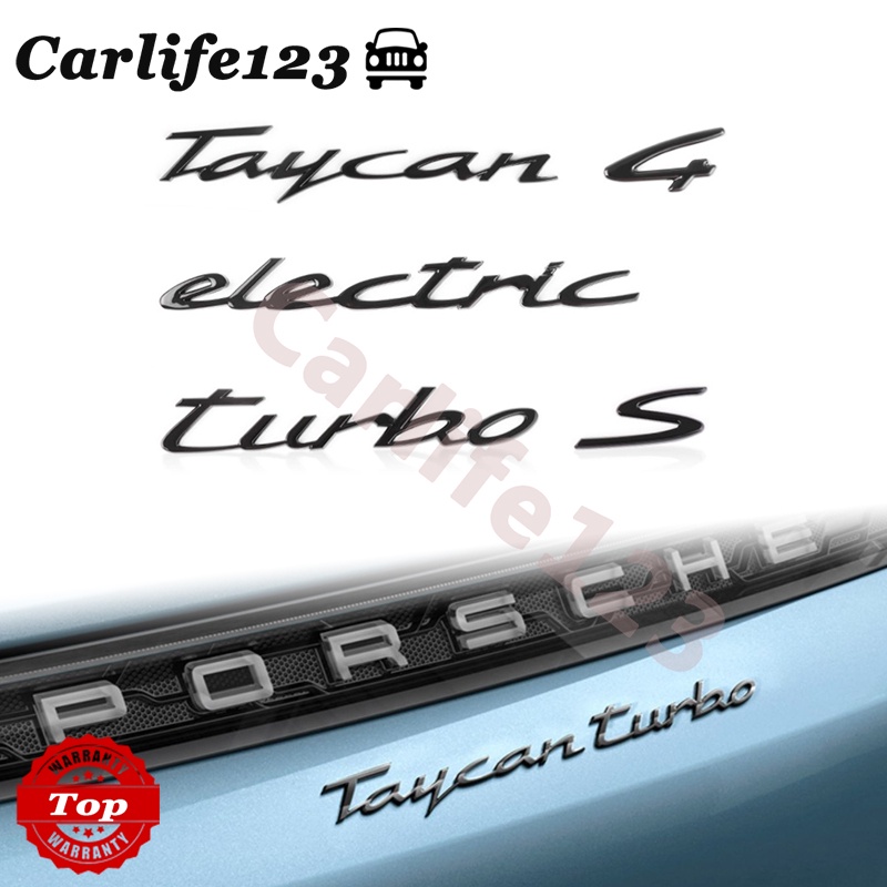 Porsche Taycan Turbo 4 S Emblem Logo Badge Car Rear Trunk Lid Sticker ...