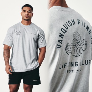 Oversize T-shirt Men Cotton Dropped Shoulder Short Sleeve Fitness