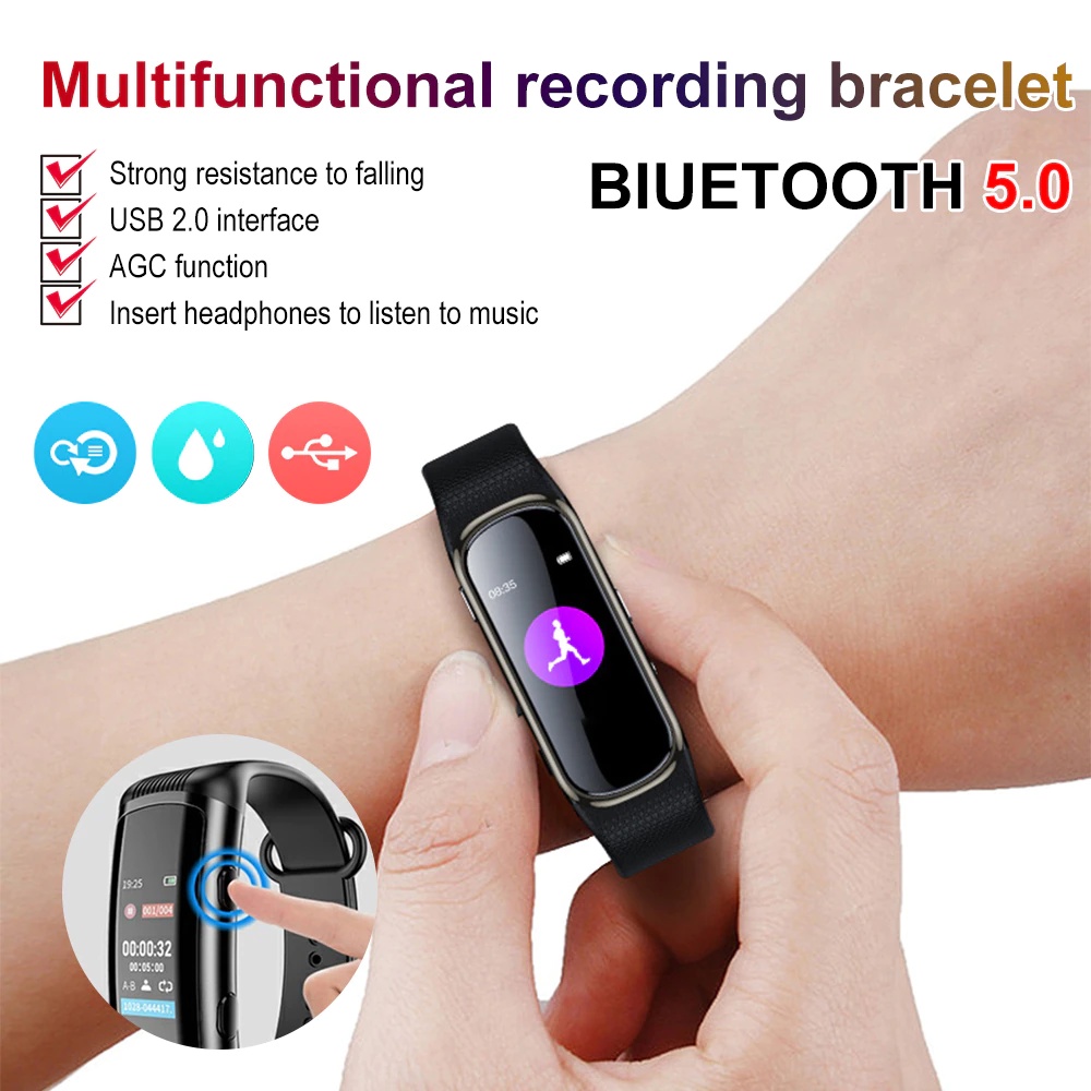 Digital Bluetooth recording watch 8GB 16GB 32GB recording pen bracelet