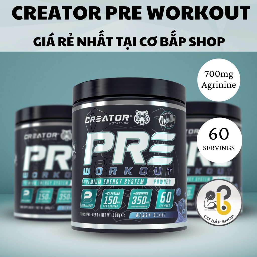 Light Clumping Powder'Creator PRE WORKOUT Increases Strength To