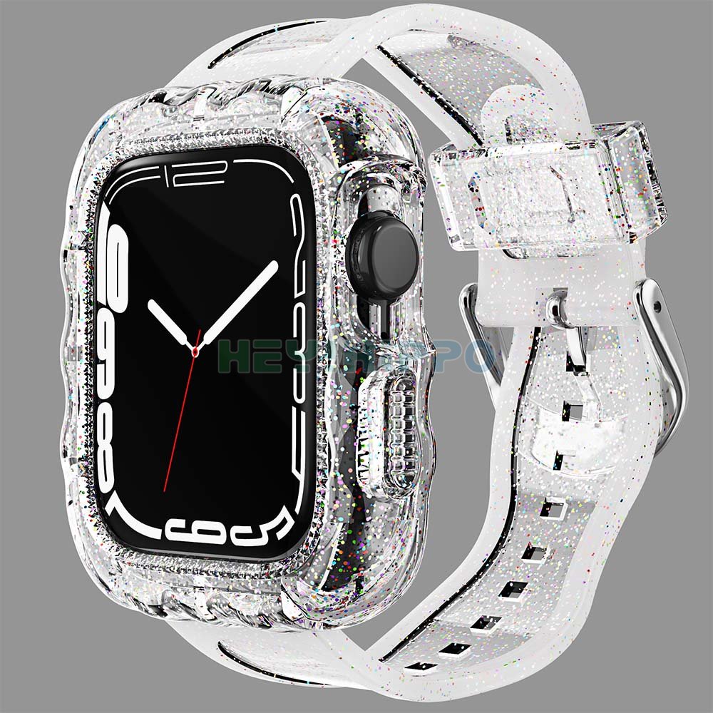 Newly-designed wavy silicone integrated strap is applicable to smart ...