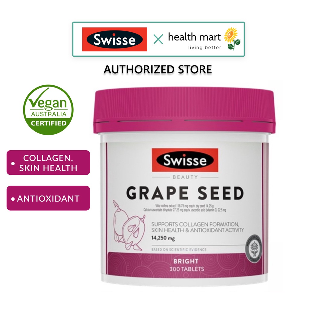 [SG] Swisse Grape Seed, 14,250 mg [Collagen Formation & Skin Health | Powerful Antioxidant]
