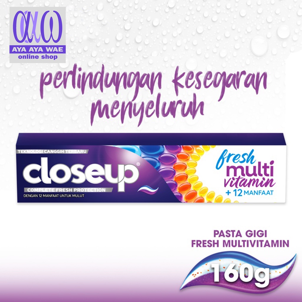 Closeup Toothpaste Fresh Multivitamin 160g Complete Fresh Protection