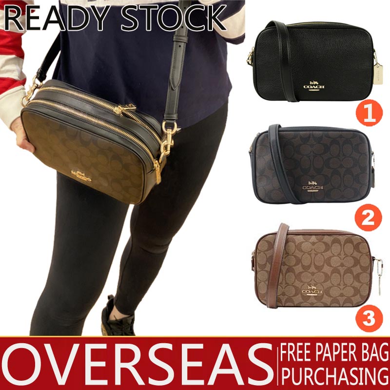 [Hot Sale] Fashion Woman Sling bag women's bag C-mode double zipper shoulder bag leather suspender bag camera bag 68168