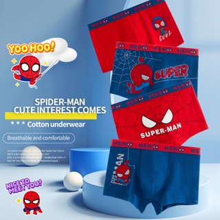 4 Piece ! Kids Boys Underwear Cartoon spiderman Children's Shorts Panties  For Baby Boy Toddler Boxers Teenagers Cotton Underpants