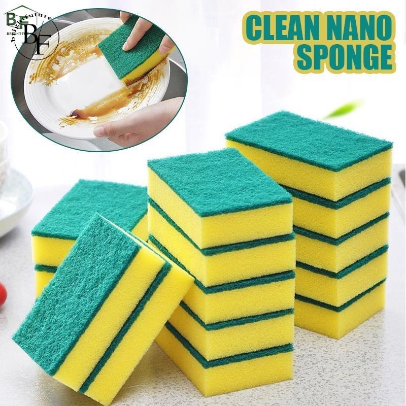 10Pcs Dishwashing Sponge Wipe Kitchen Cleaning Nano Sponge Block Magic