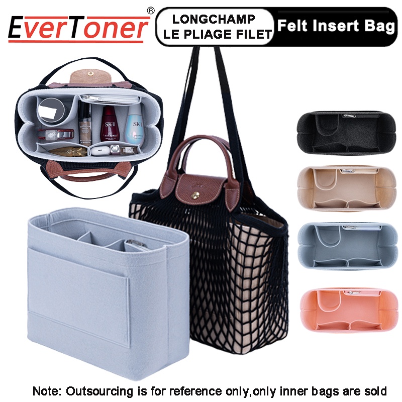 EverToner Felt Insert Bag For Longchamp LE PLIAGE FILET Top Handle Bag