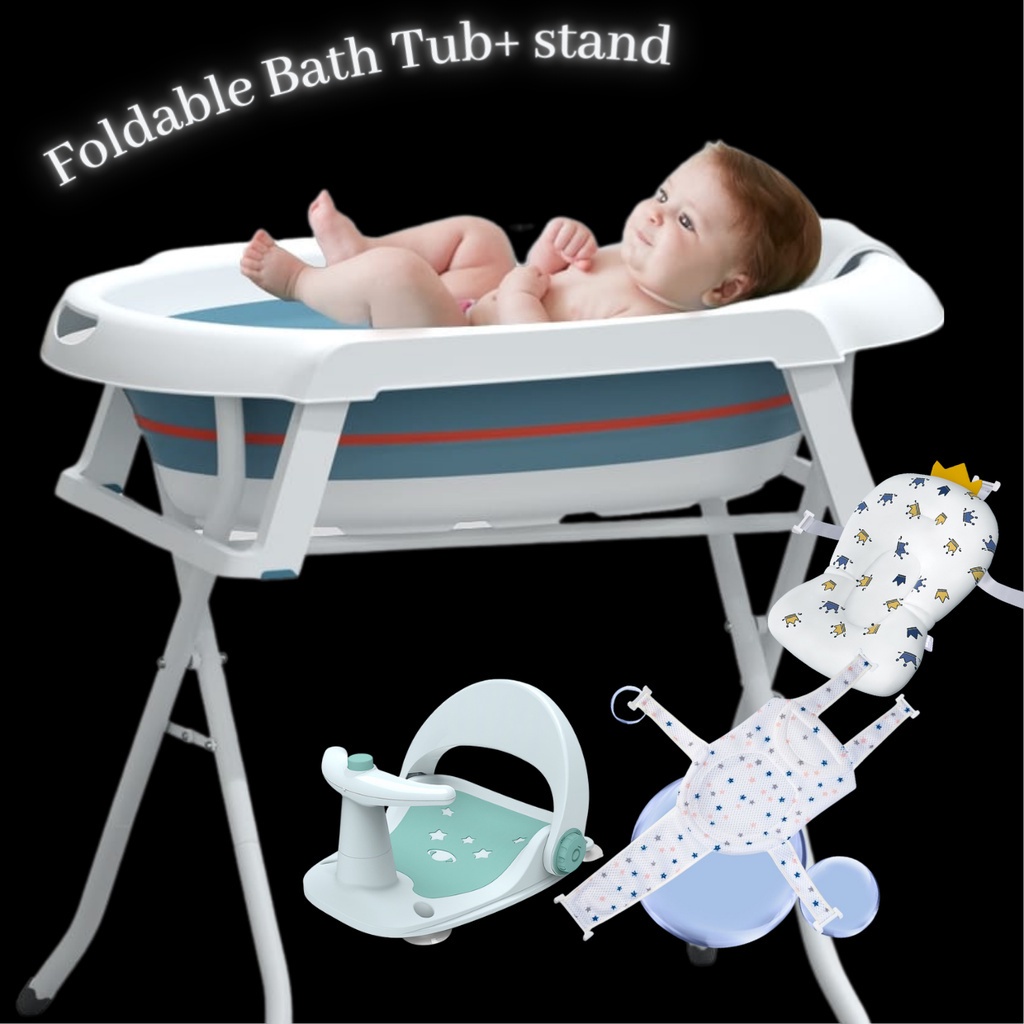 NEW Foldable Baby Bath Tub With Stand Full Range Shopee Singapore