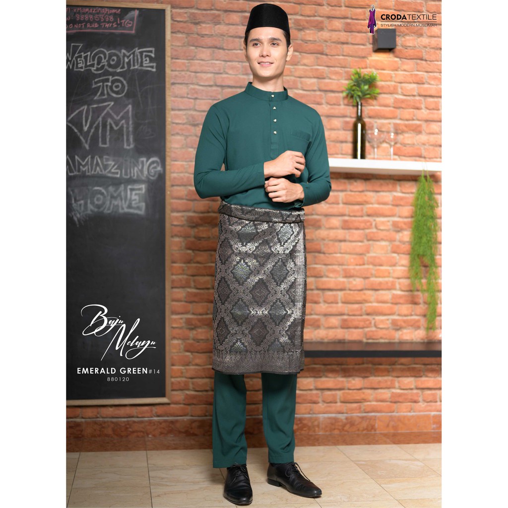 Baju Melayu Slim Fit Moden Baju Melayu Cekak Musang Kolar Baju Raya