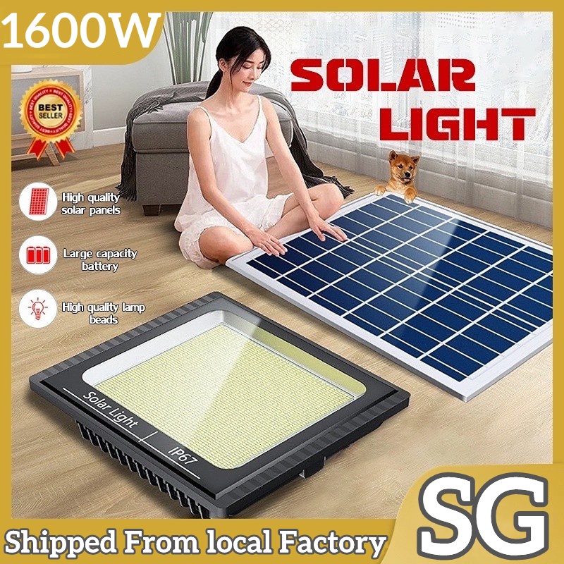 1600W Solar Light Outdoor Lighting LED Solar Spotlight Waterproof ...