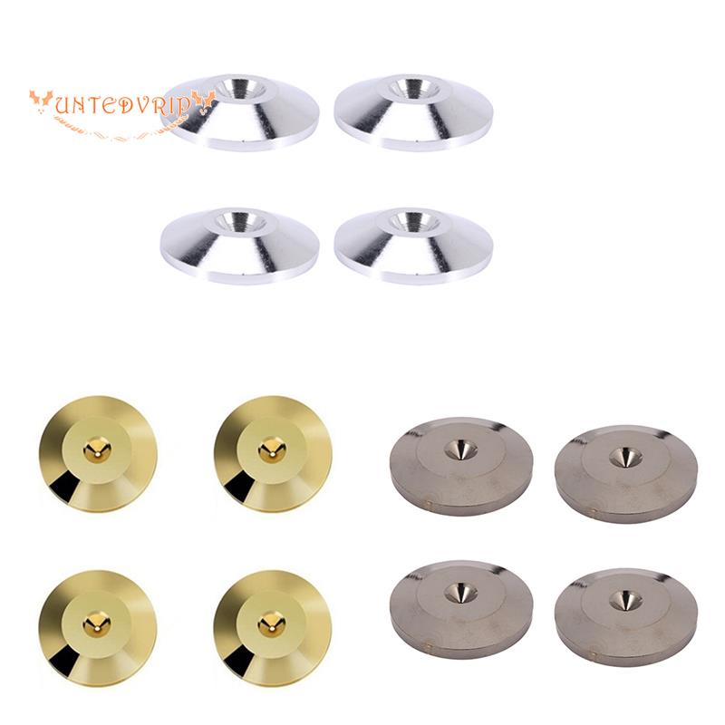 4 Set Oro altoparlanti Spike con pavimento piede di supporto dischi