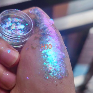 ultra-thin iridescent color shift holographic eyeshadow