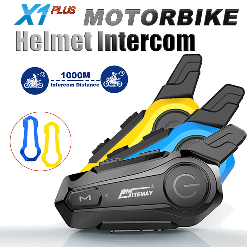 New X1 Motorcycle Helmet Bluetooth Headset 1000M