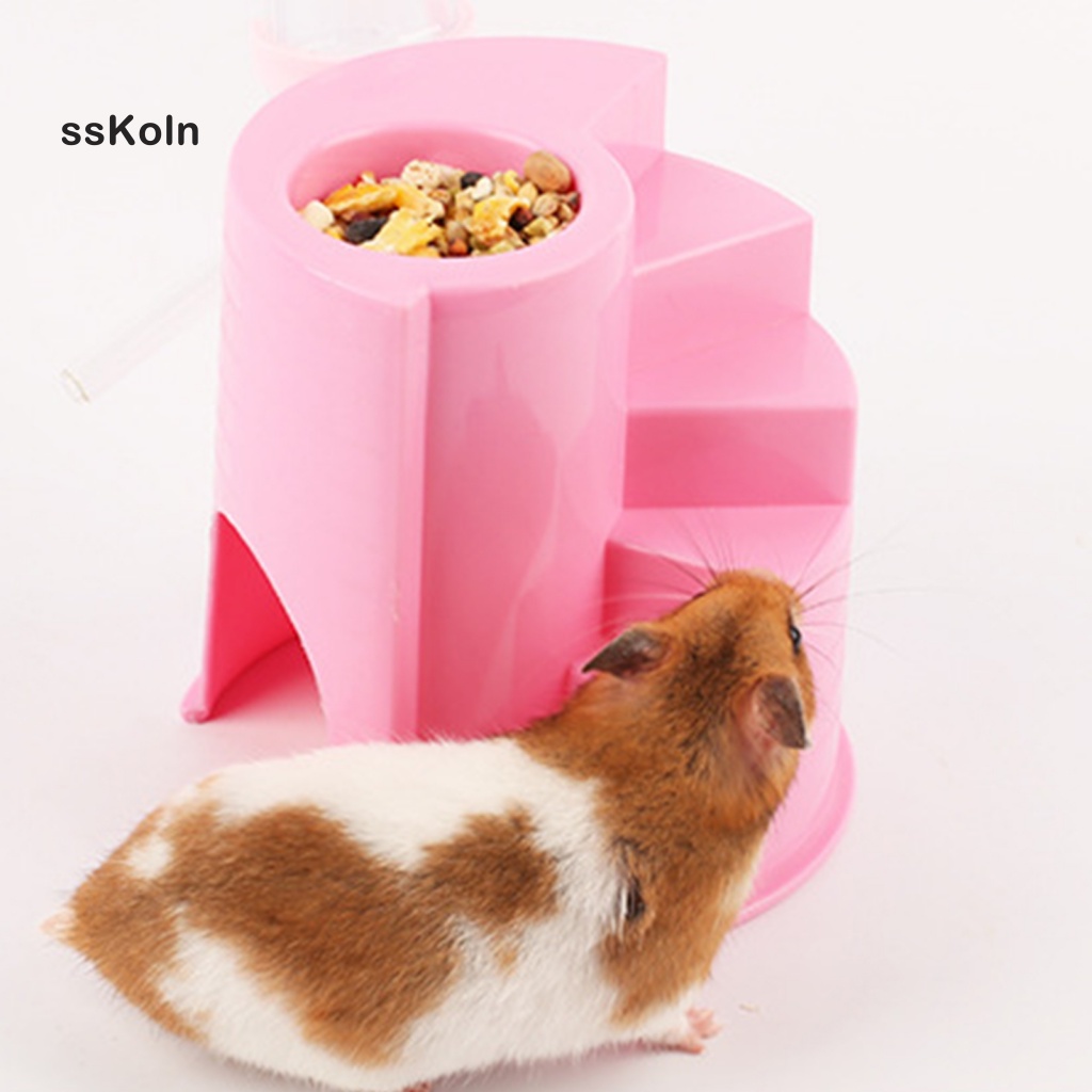 SSK_ Plastic Hamster House Toy Hamster Toy Water Food Dispenser Small