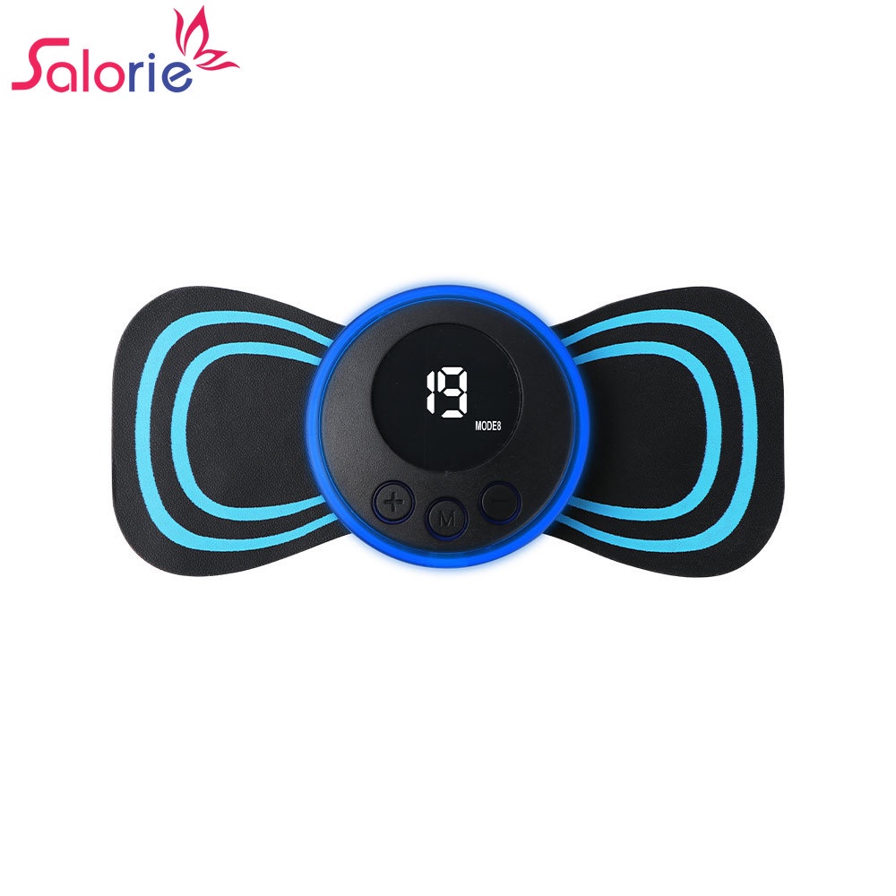 Saloire Multifunctional EMS Neck Massage Pad 8 Modes Mini Massager for