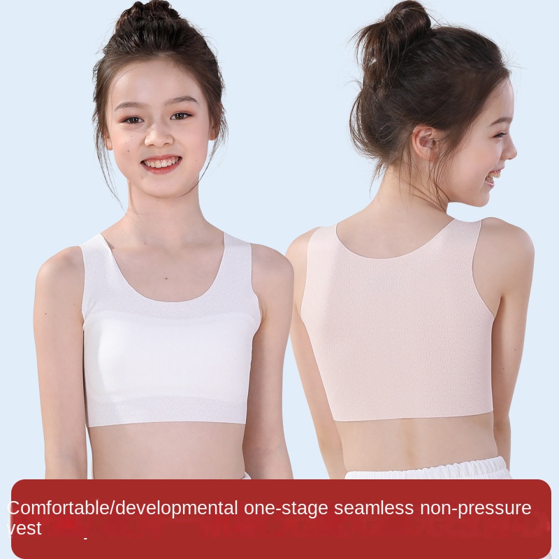 Girl Puberty Budding Girl's Underwear Bra Wireless Bandeau Girls