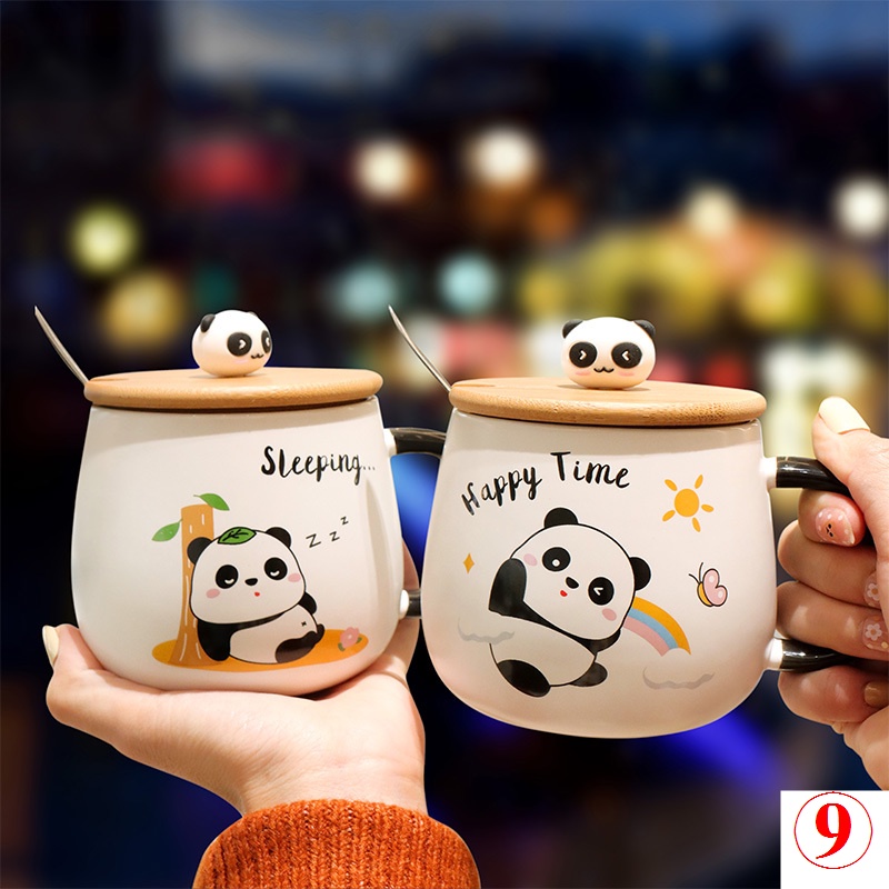 Cute Panda Creative Glass Drinking Cup