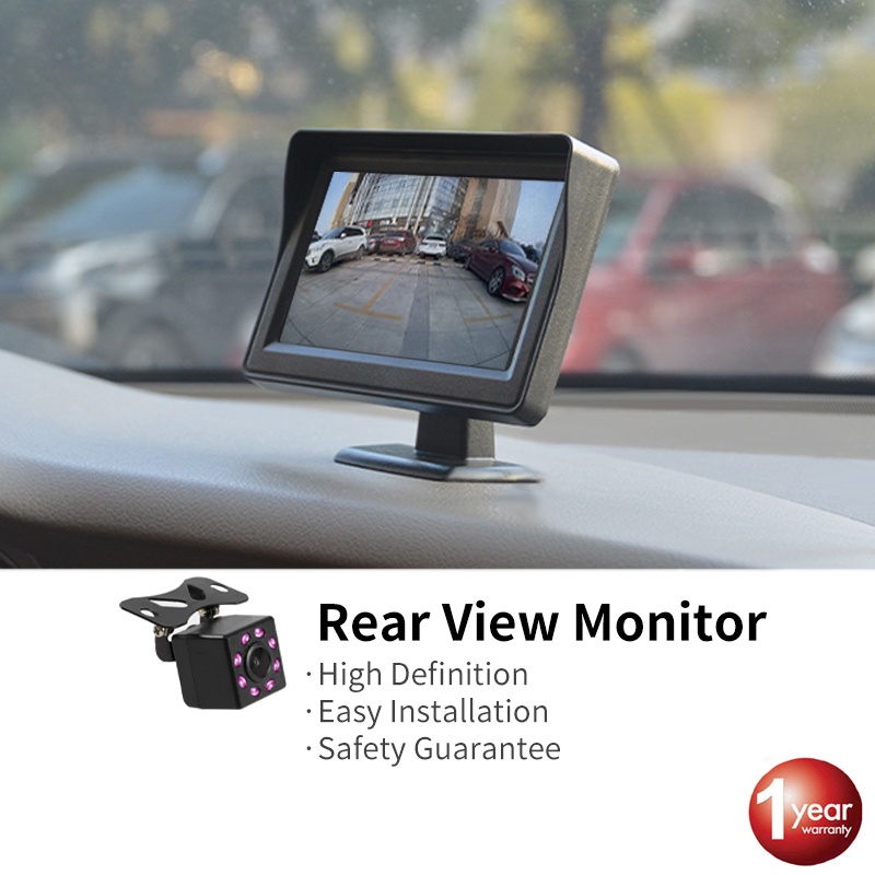 Car Monitor 4.3" Screen For Rear View Reverse Camera TFT LCD Display HD
