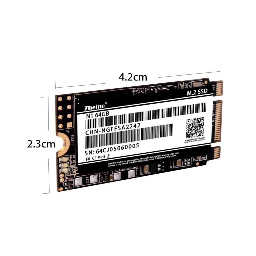 Zheino M2 SSD 2242 64GB 128GB NGFF SSD | Shopee Singapore