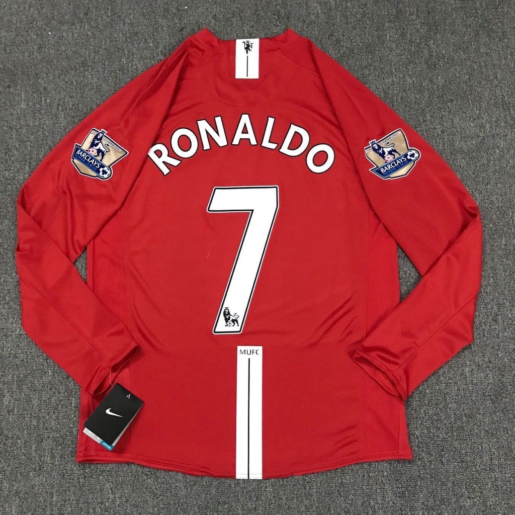 Manchester United 2007/2008 Cristiano Ronaldo Soccer Jersey Away Champ –  Football Patch King