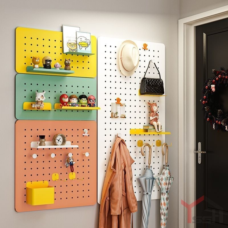 YSSH PegBoard Accessories Desk Organizer Wall Shelf Home Decor No Drill Pegboard DIY Shopee