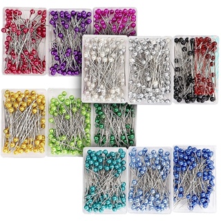 1000pcs/Box Stainless Steel Straight Pins 31mm Dressmaker Pins Quilt  Applique Flat Head Pins for Jewelry Making Sewing Crafts