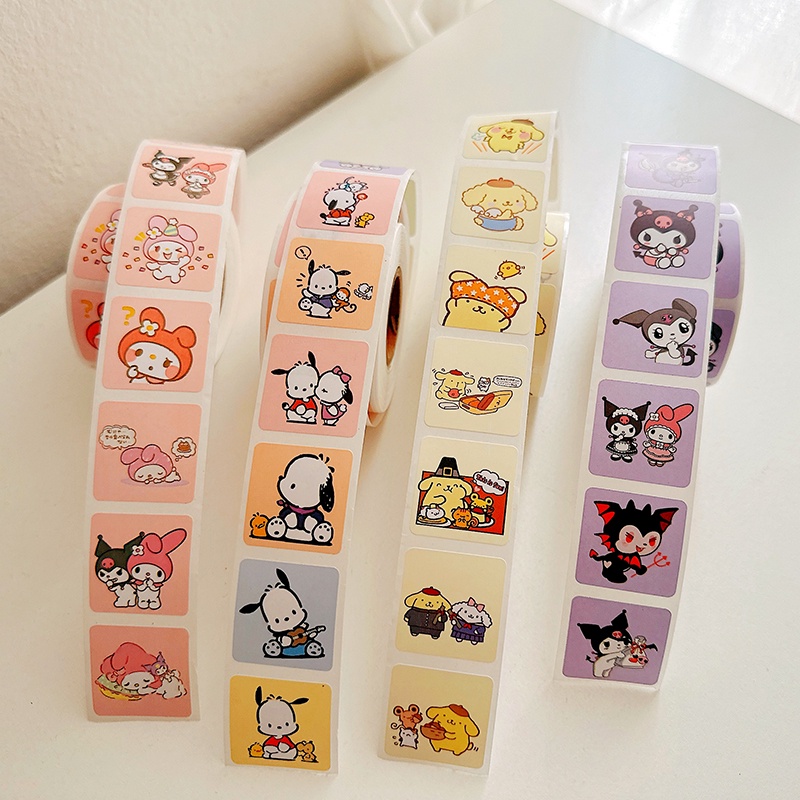 Sanrio Sticker Tapes 500pcs Sealing Label Stickers Gift Decoration ...