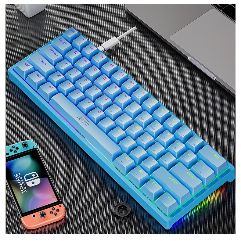 K620 Mini Gaming Mechanical Keyboard 61 Keys RGB Hotswap TypeC Wired