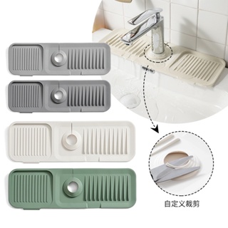 White Slope Design Sink Pad For Faucet, Kitchen And Bathroom, Soap Dish And  Anti-slip Drain Mat