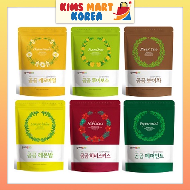 Gomgom Korean Premium Tea Organic Chamomile, Hibiscus, Lemon Balm ...