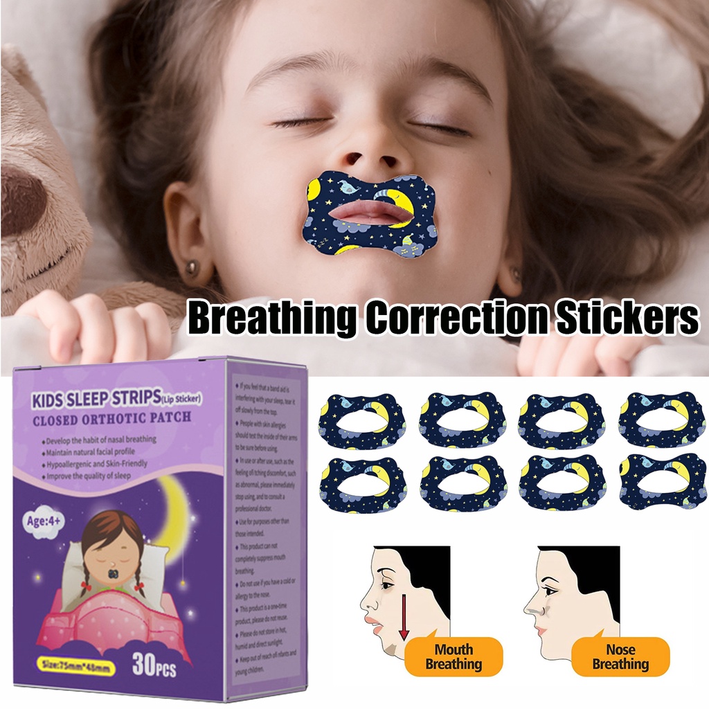 30Pcs Sleep Strips Anti Snore Breathing Correction Stickers Children