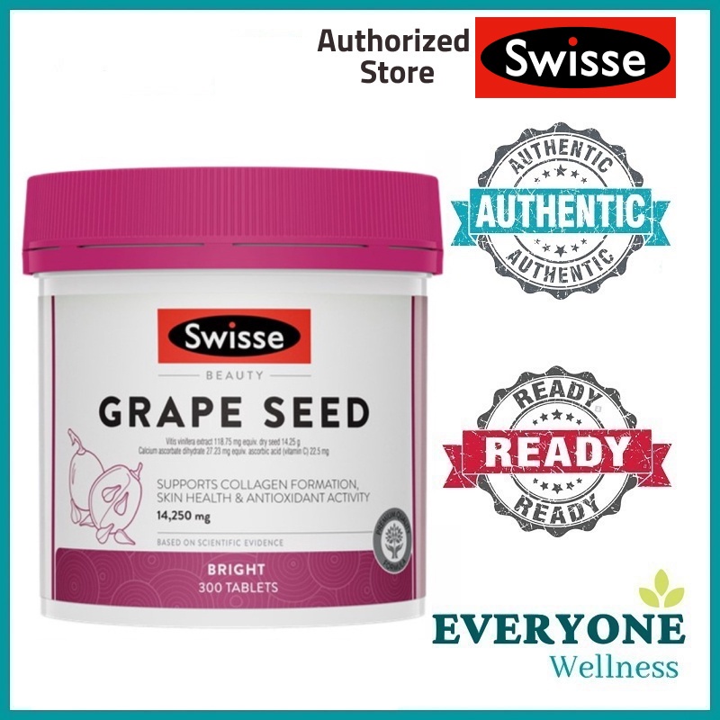 [Local Delivery] Swisse Grape Seed, 14,250 mg [Collagen Formation & Skin Health] 300 Tablets