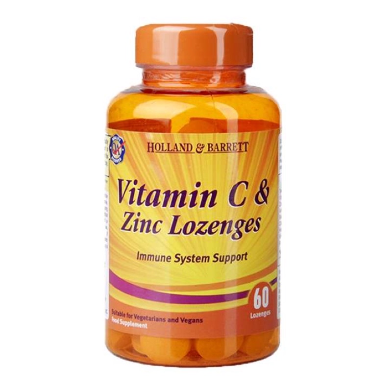 Holland and Barrett Vitamin C & Zinc Lozenges Oral Resistant Tablets