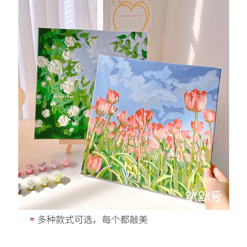 Digital Oil Painting Canvas Frame DIY Hand-filled Paint by Numbers ...