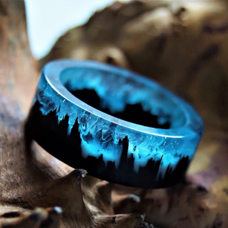 Glowing wood ring sale