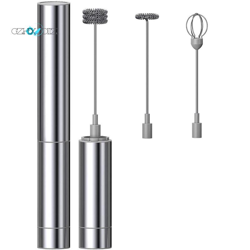 Milk Frother Handheld ThreeLayer of Whisk Battery Operated Electric