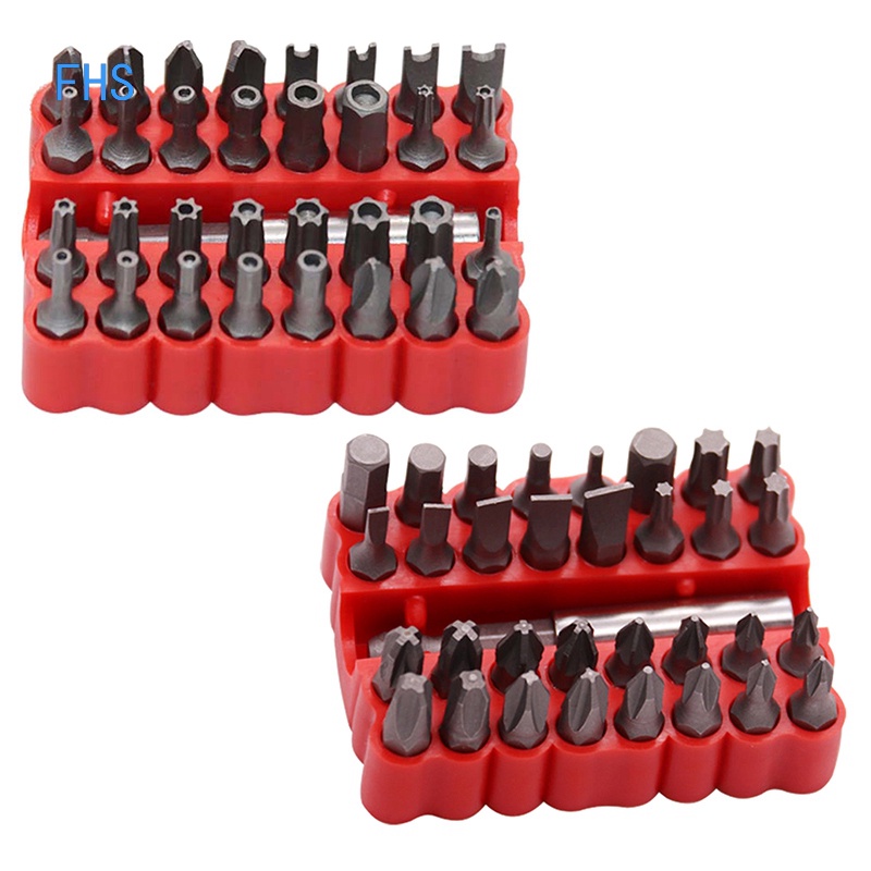 FHS 33 Pcs Screwdriver Bit Set With Extension Quick Release Bit Set For Electric