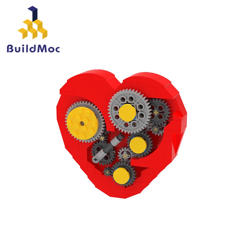 Buildmoc Mechanical spring Love Heart Model building blocks toys ...