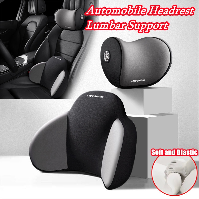 Car Headrest Lumbar Support Memory Foam Universal Neck Pillow Back