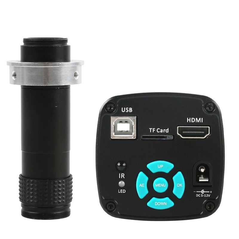 48MP 4K HDMI USB Digital Video Monocular Microscope Camera 1X130X