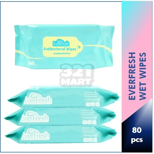 Everfresh Antibacterial Wet Wipes Wet Tissue Soap & Alcohol Free