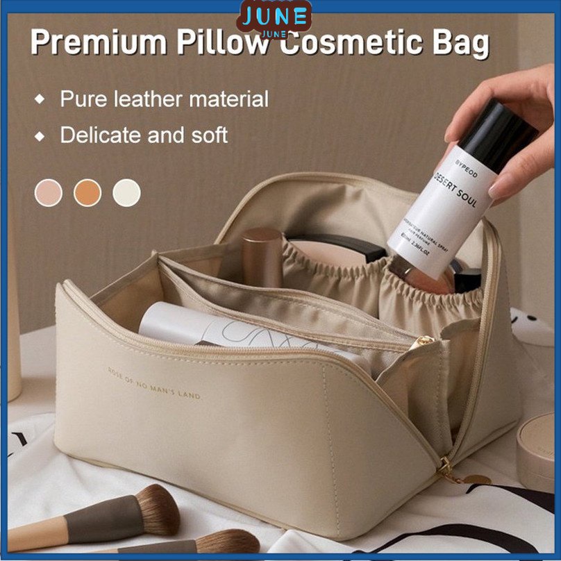 【9 Colors】Pillow Makeup Bag Large Capacity Travel Cosmetic Organizer ...