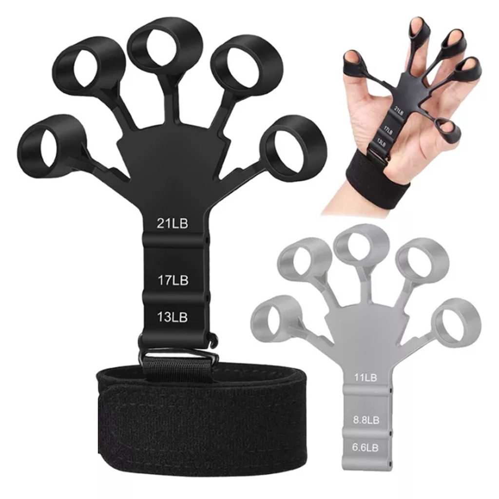 Silicone Hand Grip Device Finger Exercise Hand Strengthener Stretcher ...